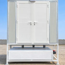 Custom prefab twin cabin toilet