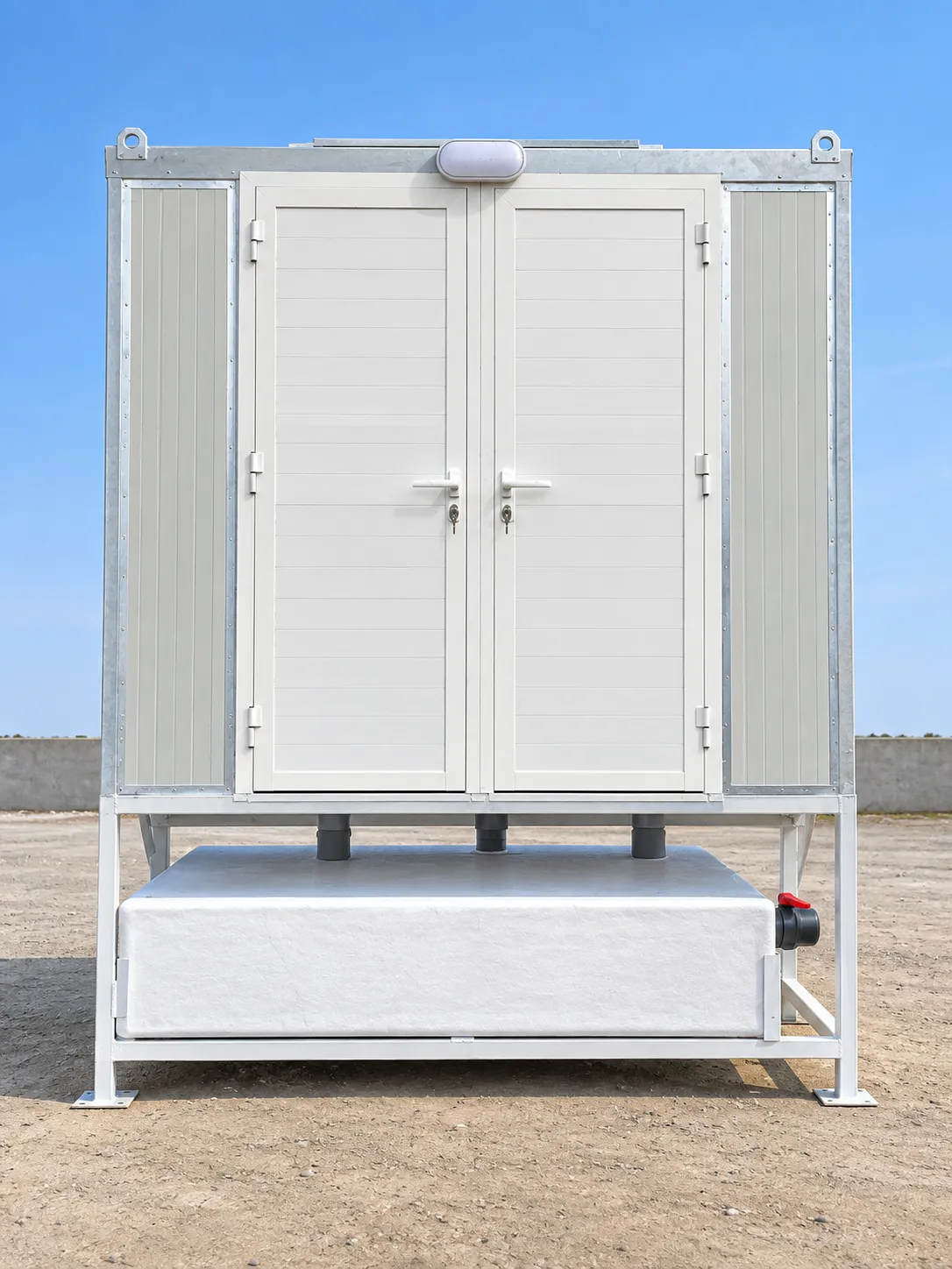 Custom prefab twin cabin toilet
