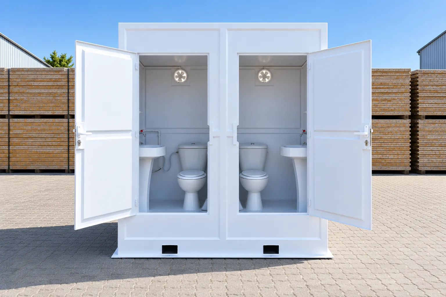 GRP Twin Cabin Toilet