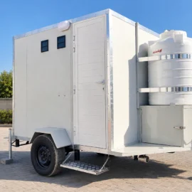 Trailer Mounted Custom Prefab Toilets - Twin Cabin