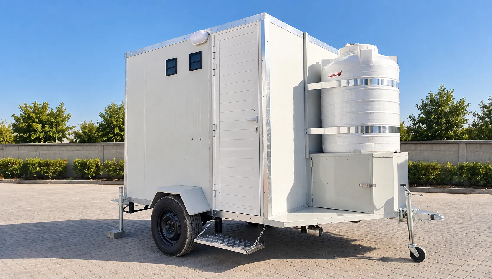Trailer Mounted Custom Prefab Toilets - Twin Cabin