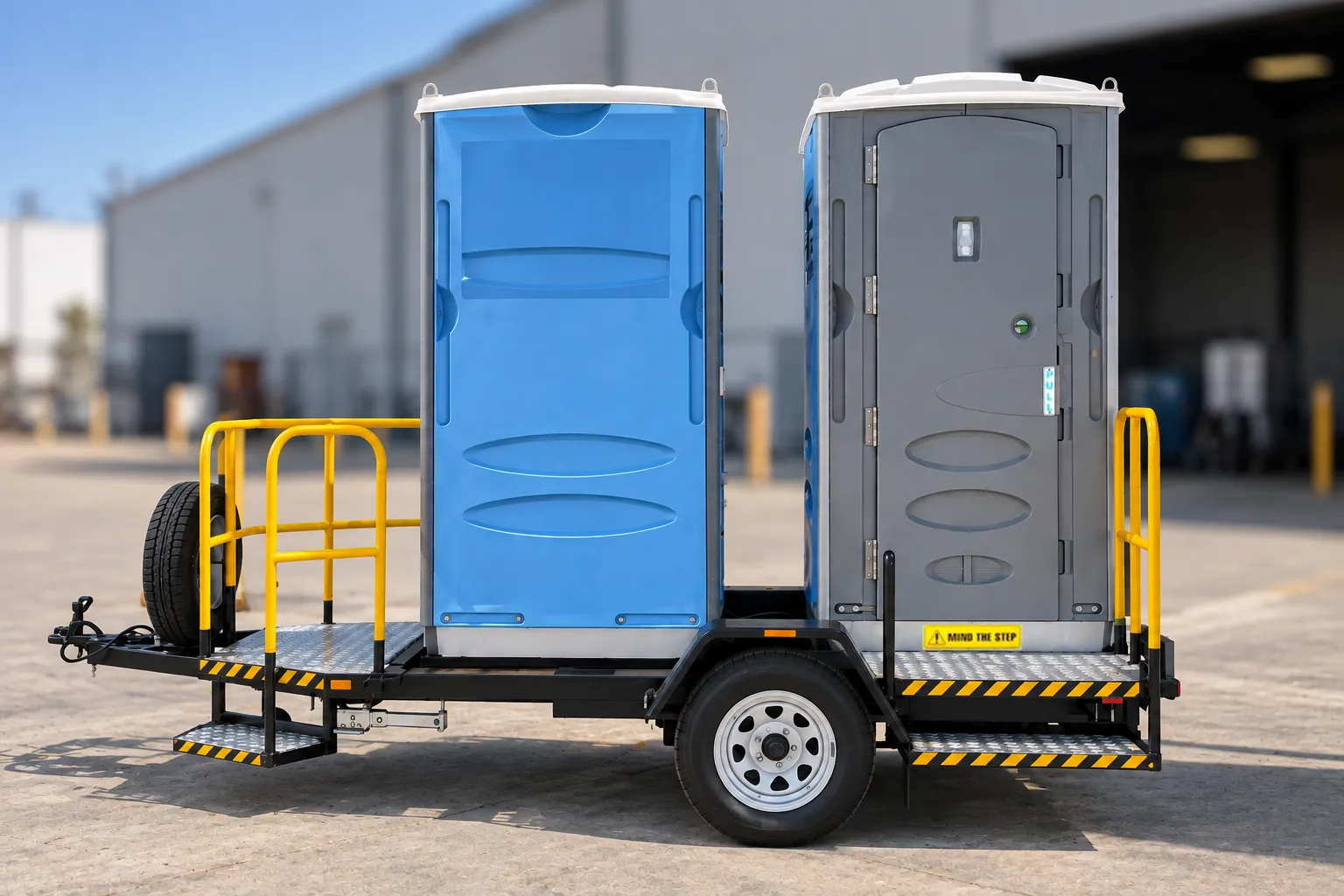 Trailer Mounted Twin HDPE Toilet With Tanks & Flush